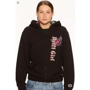 Drift Girl Hoodie Women's Full Zip Snowmobile Racing Dirt bike Small